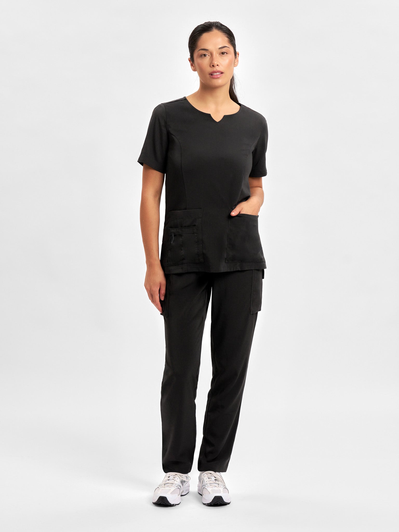 Avery Womens Round Neck Scrub Top
