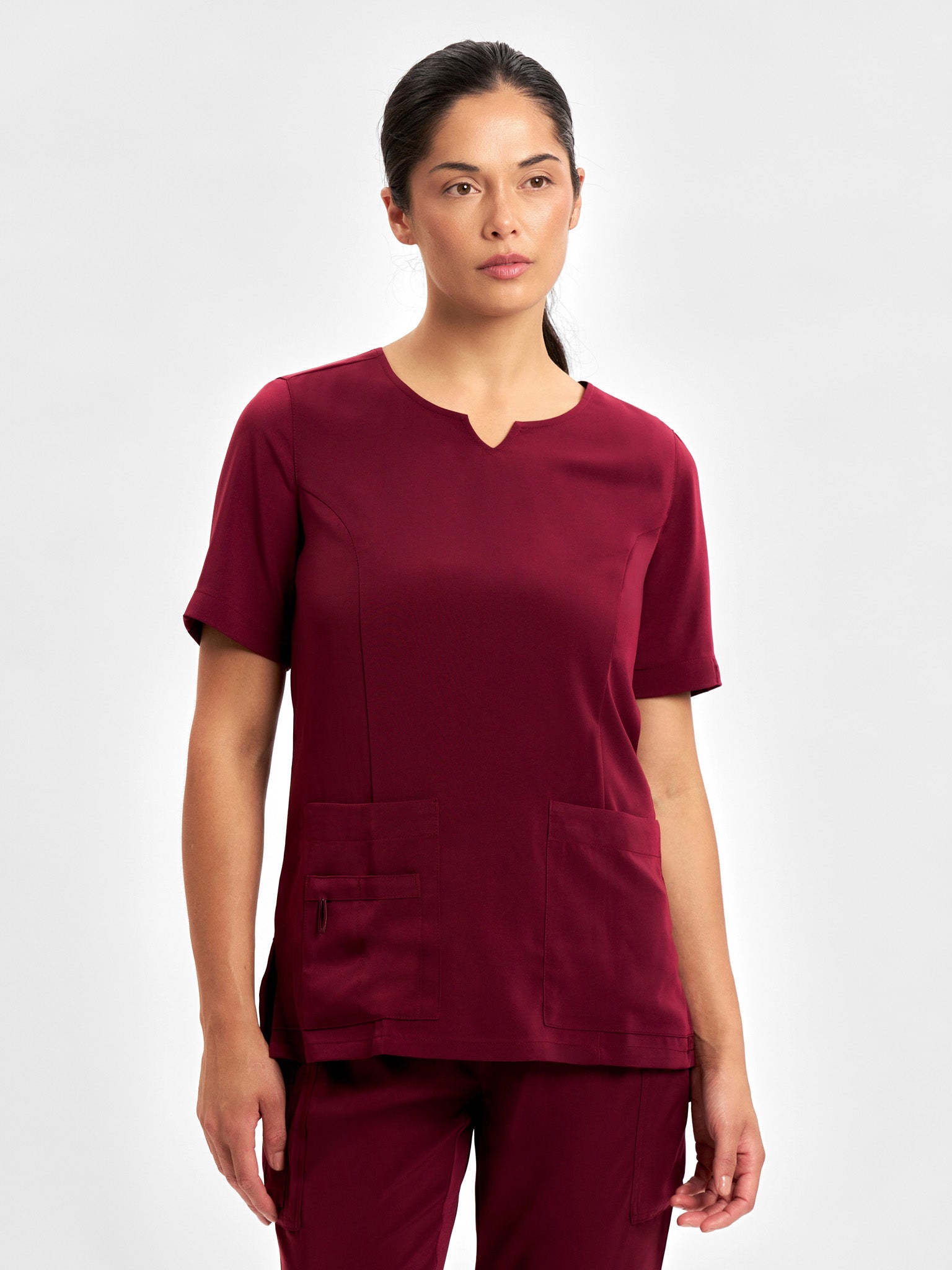 Avery Womens Round Neck Scrub Top