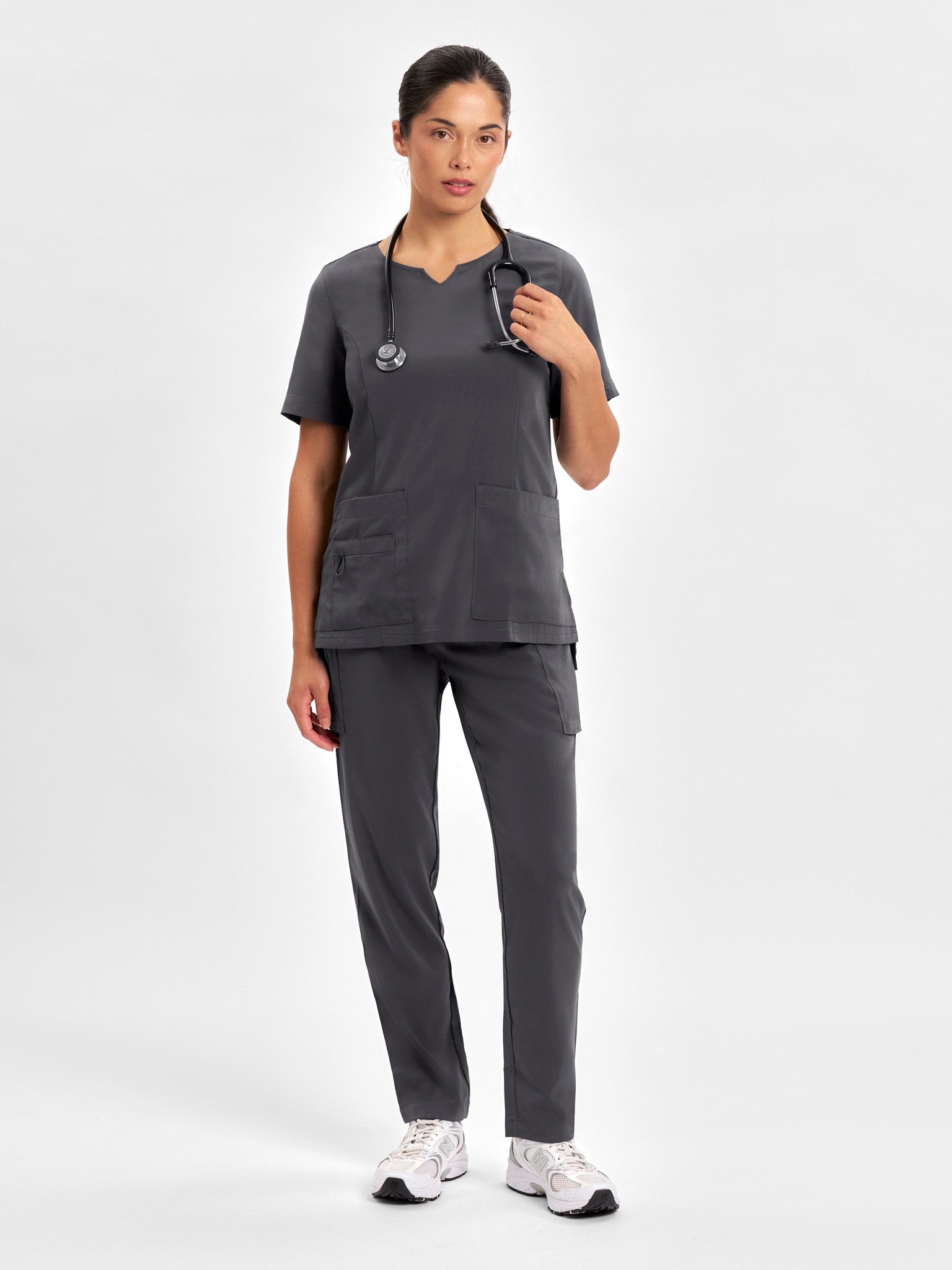 Avery Womens Round Neck Scrub Top
