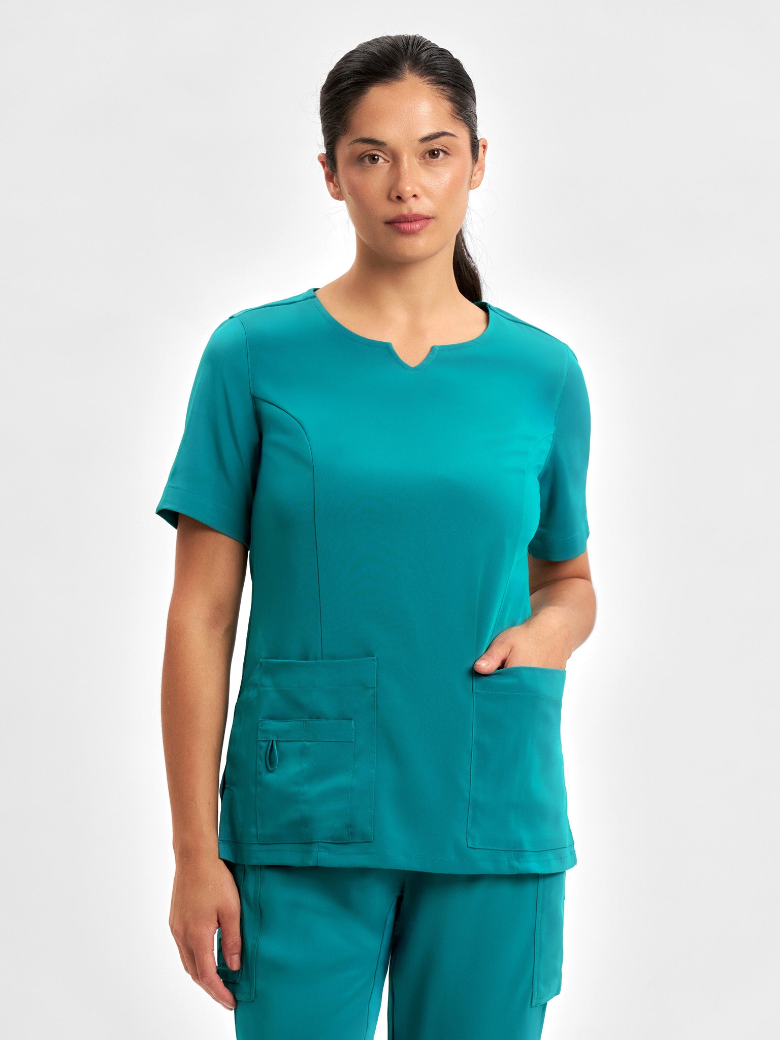 Avery Womens Round Neck Scrub Top