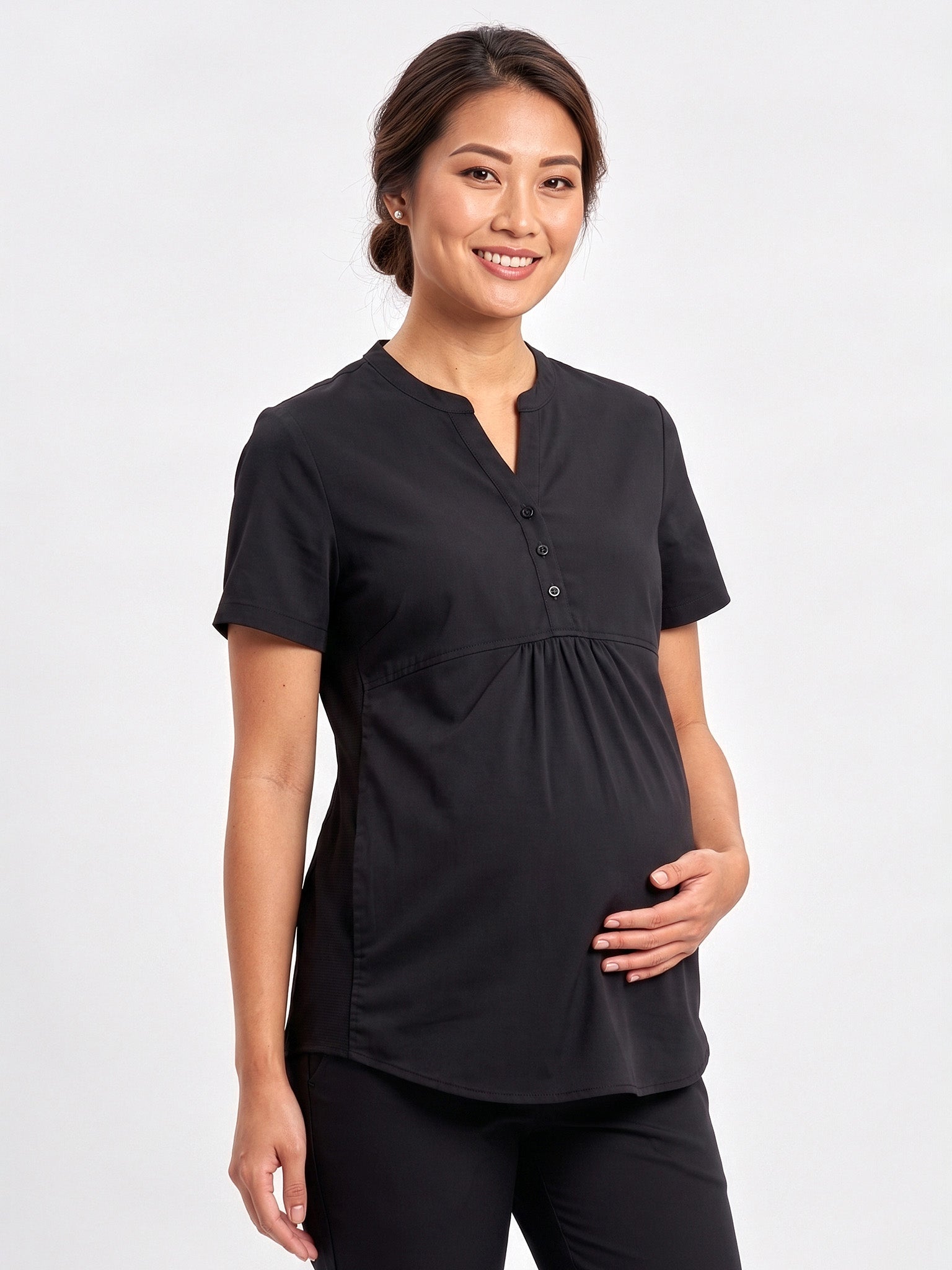 Rose Womens Tunic Scrub Top
