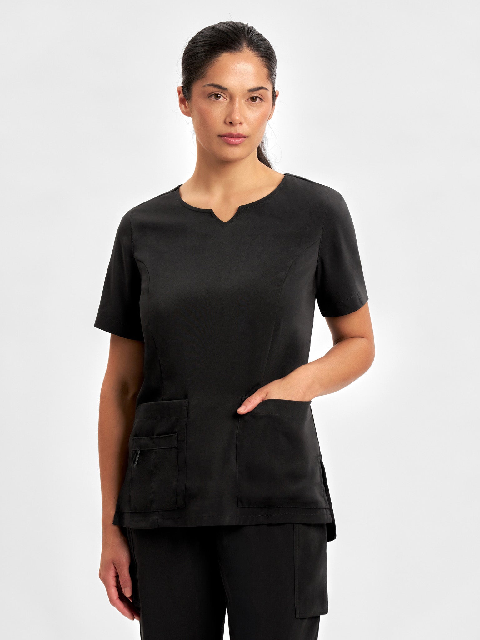 Avery Womens Round Neck Scrub Top