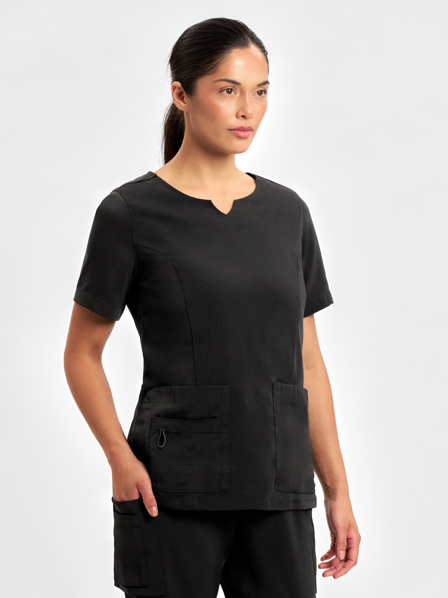 Avery Womens Round Neck Scrub Top