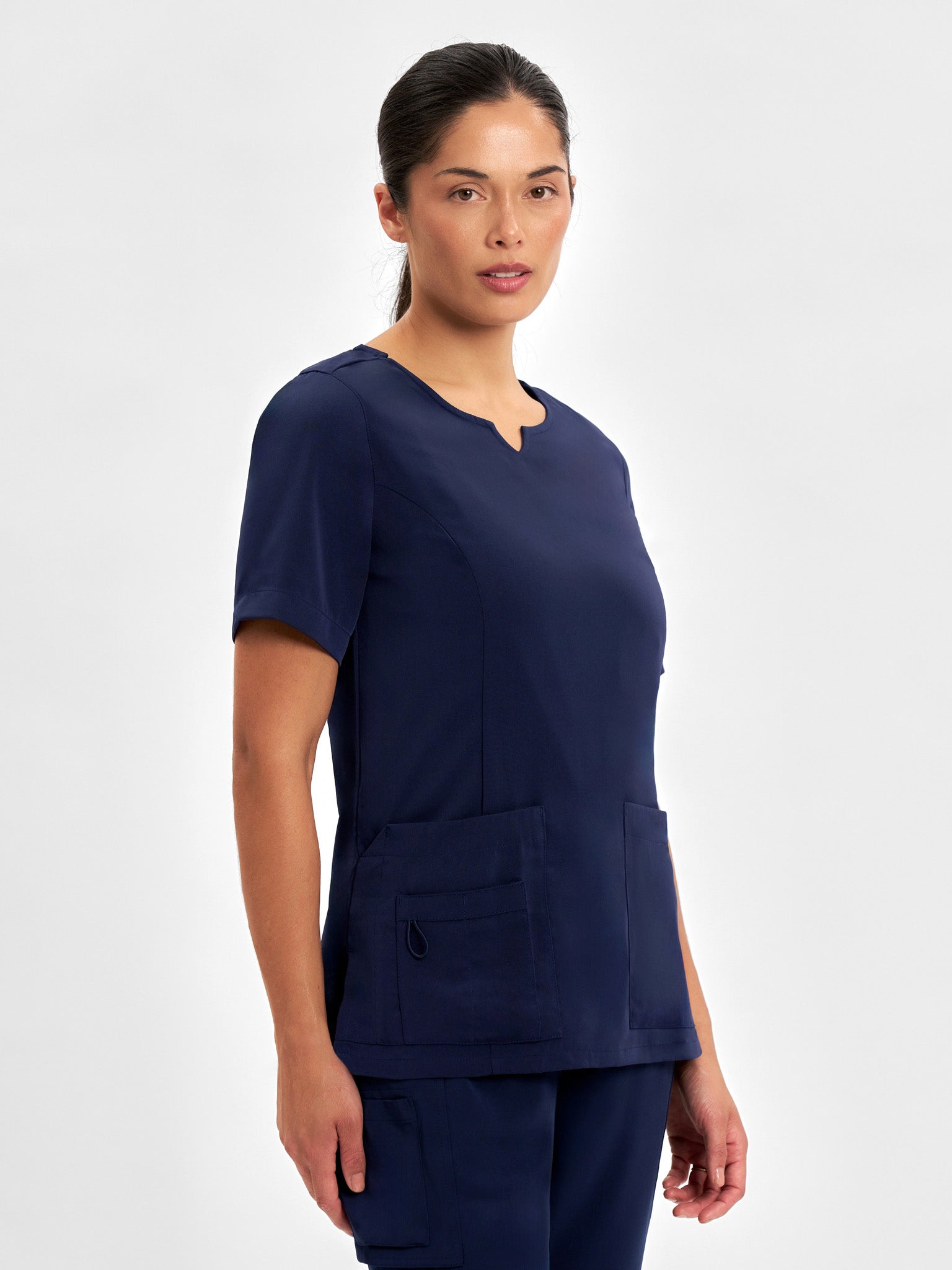 Avery Womens Round Neck Scrub Top
