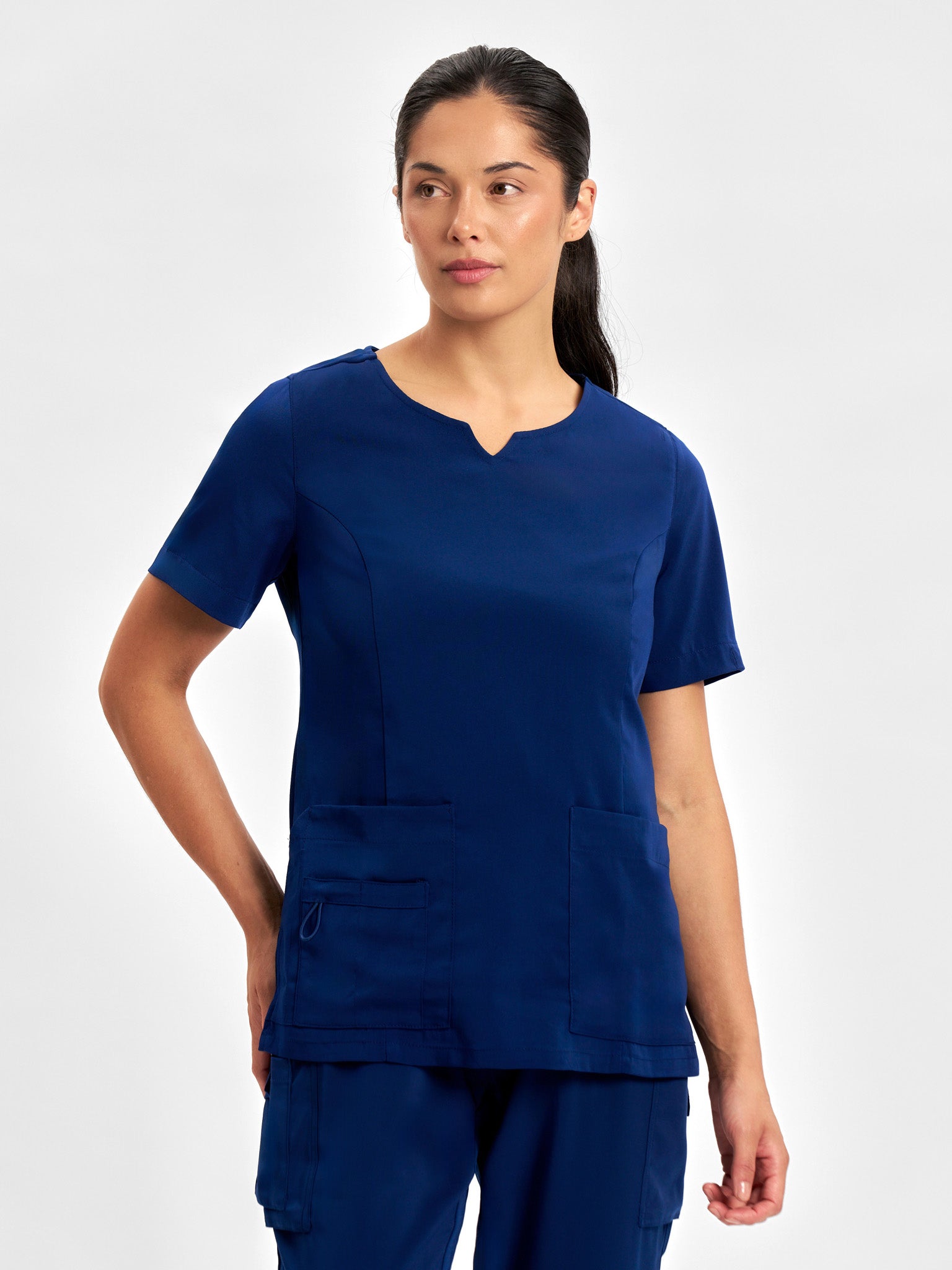 Avery Womens Round Neck Scrub Top