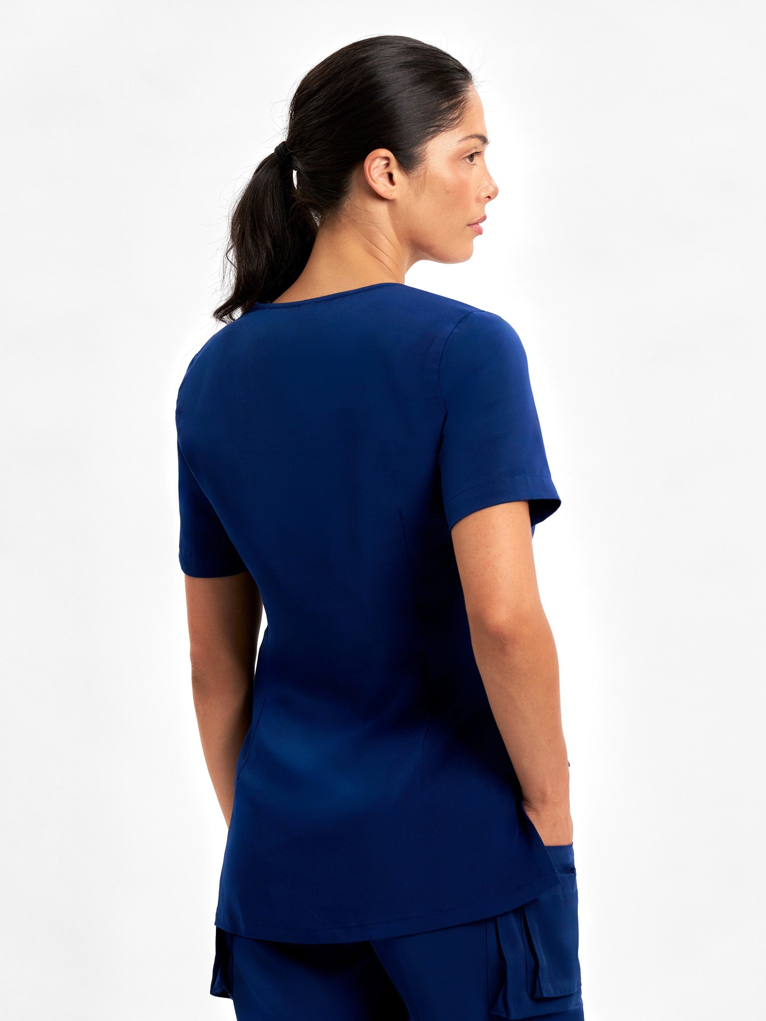Avery Womens Round Neck Scrub Top