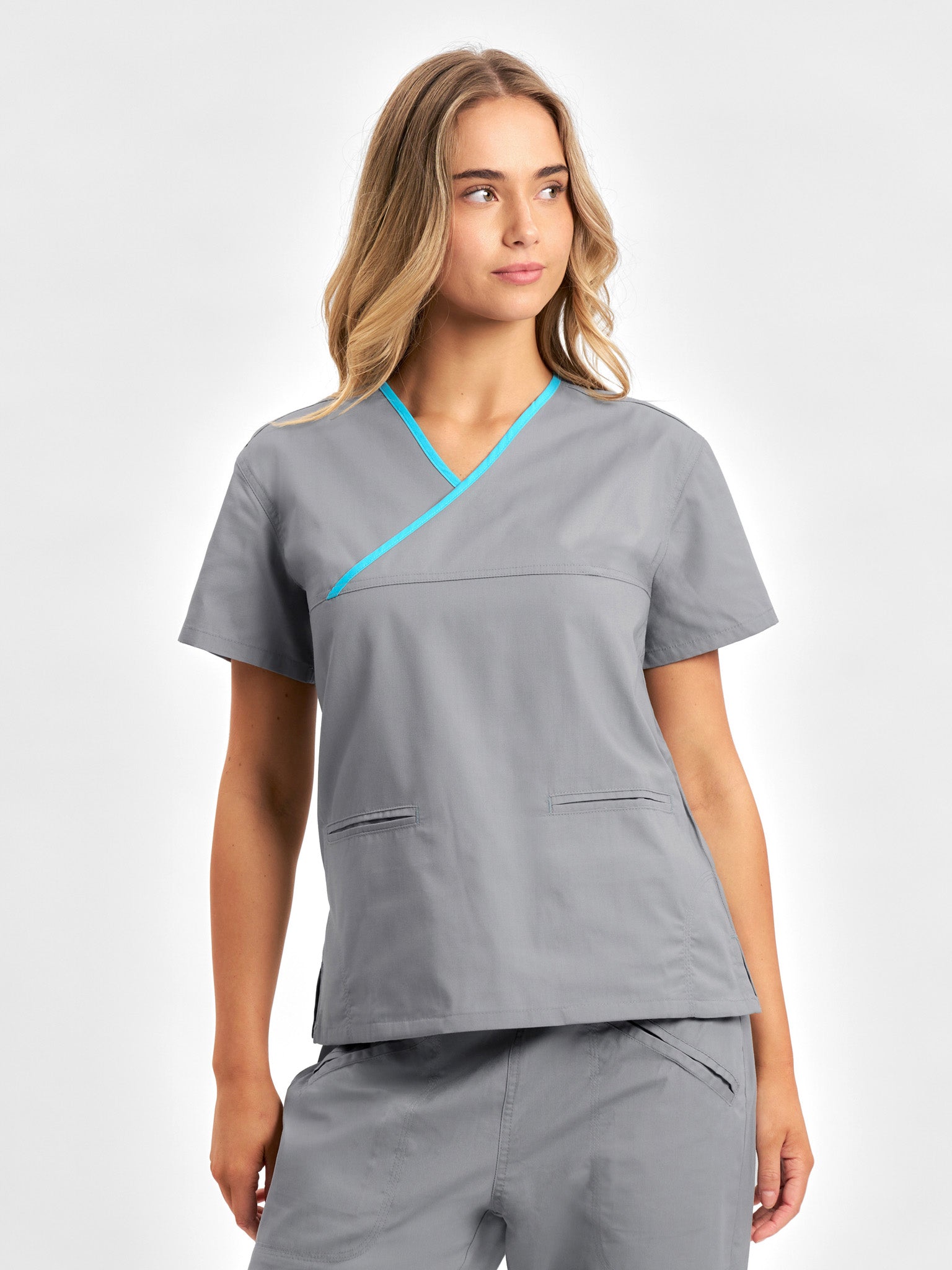 Classic Womens Contrast Scrub Top